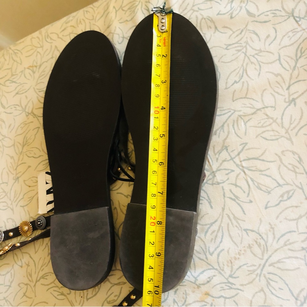 Zara Strappy Flat Studded Sandals - Picture 6 of 6